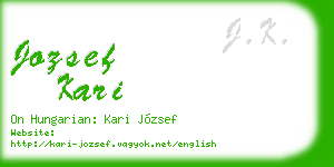 jozsef kari business card